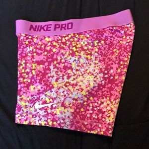 Patterned Nike Pro Shorts